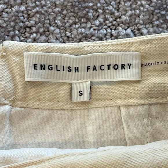 English Factory Flap Pocket Mini Cargo Skort, Beige, Size Small, NWOT, Utility - Picture 8 of 14